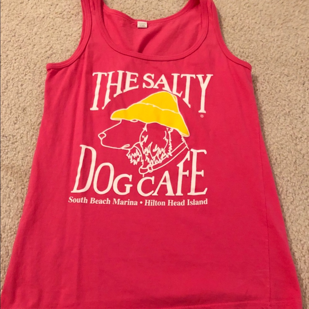 Salty dog pink tank top